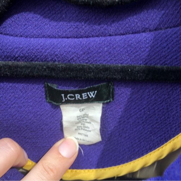 (3 for $120) J. Crew Purple Peacoat - Picture 3 of 5